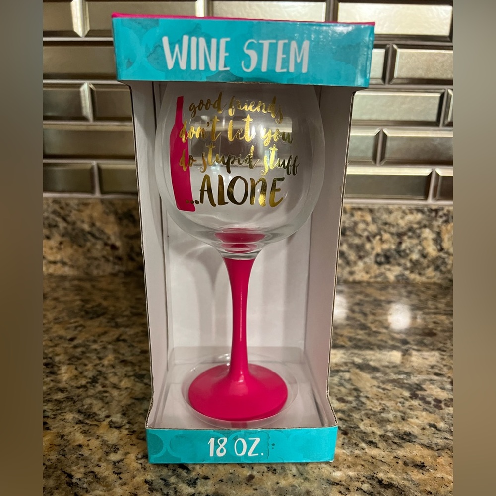 Gold Foil Wine Stem 18oz